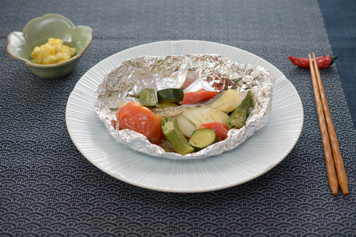 白身魚の包み焼き 塩麹レモンだれ 月とみのり